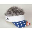 Flair Hair Adult Sun Visor - USA Trim Grey Hair