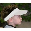 Flair Hair Baby Sun Visor White With Brown Hair