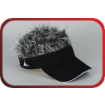Flair Hair Adult Sun Visor Black With Grey Hair