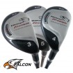 Falcon Golf 21, 24 & 27 Degree Hybrid Rescue Wood Set Steel Shafts