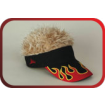 Flair Hair Adult Sun Visor - Flame With Blonde Hair
