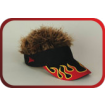 Flair Hair Adult Sun Visor - Flame With Brown Hair