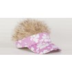 Flair Hair Adult Visor - Lilac Floral With Blonde Hair