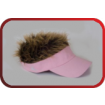 Flair Hair Adult Sun Visor - Pink With Brown Hair
