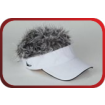 Flair Hair Adult Sun Visor - White With Grey Hair